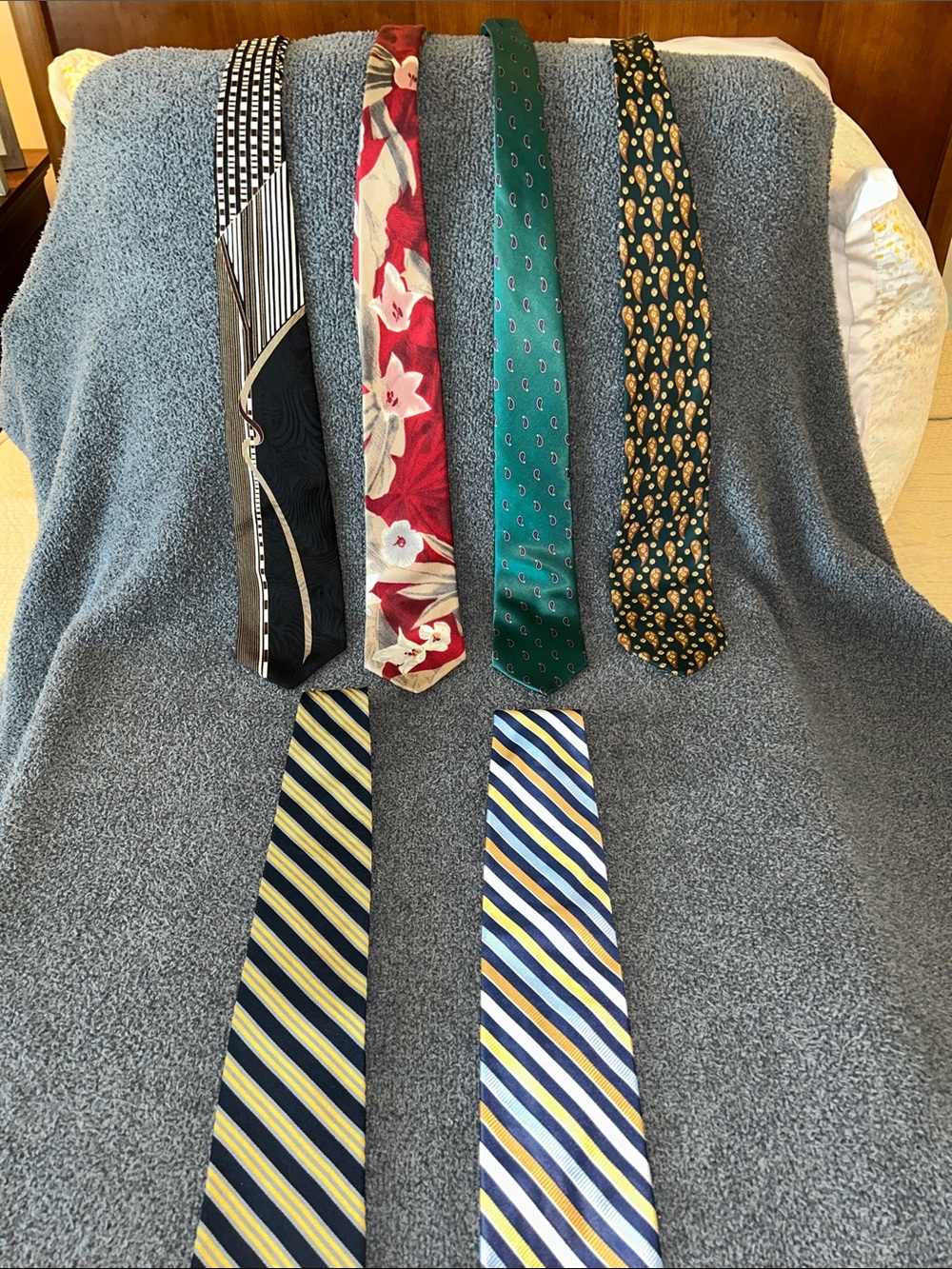 Silk Tie Bundle Men's Patterned Necktie Set of 6 all 100% silk